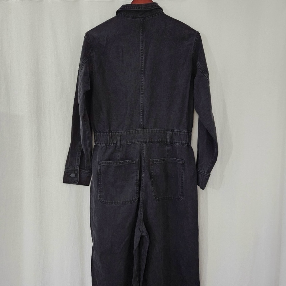 Universal Thread Washed Black Denim Jumpsuit - image 6